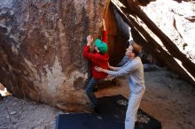 Bouldering in Hueco Tanks on 01/19/2020 with Blue Lizard Climbing and Yoga

Filename: SRM_20200119_1311590.jpg
Aperture: f/4.0
Shutter Speed: 1/320
Body: Canon EOS-1D Mark II
Lens: Canon EF 16-35mm f/2.8 L