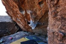 Bouldering in Hueco Tanks on 01/19/2020 with Blue Lizard Climbing and Yoga

Filename: SRM_20200119_1323230.jpg
Aperture: f/5.6
Shutter Speed: 1/320
Body: Canon EOS-1D Mark II
Lens: Canon EF 16-35mm f/2.8 L