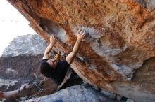 Bouldering in Hueco Tanks on 01/19/2020 with Blue Lizard Climbing and Yoga

Filename: SRM_20200119_1342280.jpg
Aperture: f/4.5
Shutter Speed: 1/320
Body: Canon EOS-1D Mark II
Lens: Canon EF 16-35mm f/2.8 L