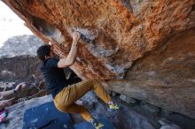 Bouldering in Hueco Tanks on 01/19/2020 with Blue Lizard Climbing and Yoga

Filename: SRM_20200119_1342370.jpg
Aperture: f/4.5
Shutter Speed: 1/320
Body: Canon EOS-1D Mark II
Lens: Canon EF 16-35mm f/2.8 L