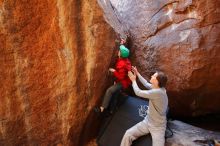 Bouldering in Hueco Tanks on 01/19/2020 with Blue Lizard Climbing and Yoga

Filename: SRM_20200119_1352240.jpg
Aperture: f/3.5
Shutter Speed: 1/200
Body: Canon EOS-1D Mark II
Lens: Canon EF 16-35mm f/2.8 L