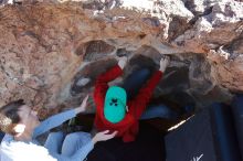 Bouldering in Hueco Tanks on 01/19/2020 with Blue Lizard Climbing and Yoga

Filename: SRM_20200119_1455340.jpg
Aperture: f/5.6
Shutter Speed: 1/320
Body: Canon EOS-1D Mark II
Lens: Canon EF 16-35mm f/2.8 L