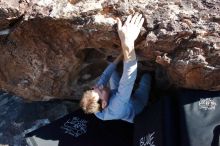 Bouldering in Hueco Tanks on 01/19/2020 with Blue Lizard Climbing and Yoga

Filename: SRM_20200119_1456300.jpg
Aperture: f/9.0
Shutter Speed: 1/320
Body: Canon EOS-1D Mark II
Lens: Canon EF 16-35mm f/2.8 L