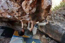 Bouldering in Hueco Tanks on 01/19/2020 with Blue Lizard Climbing and Yoga

Filename: SRM_20200119_1502260.jpg
Aperture: f/4.5
Shutter Speed: 1/320
Body: Canon EOS-1D Mark II
Lens: Canon EF 16-35mm f/2.8 L