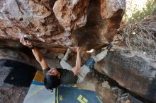 Bouldering in Hueco Tanks on 01/19/2020 with Blue Lizard Climbing and Yoga

Filename: SRM_20200119_1502270.jpg
Aperture: f/4.5
Shutter Speed: 1/320
Body: Canon EOS-1D Mark II
Lens: Canon EF 16-35mm f/2.8 L