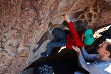 Bouldering in Hueco Tanks on 01/19/2020 with Blue Lizard Climbing and Yoga

Filename: SRM_20200119_1511480.jpg
Aperture: f/5.6
Shutter Speed: 1/320
Body: Canon EOS-1D Mark II
Lens: Canon EF 16-35mm f/2.8 L