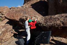 Bouldering in Hueco Tanks on 01/19/2020 with Blue Lizard Climbing and Yoga

Filename: SRM_20200119_1513310.jpg
Aperture: f/8.0
Shutter Speed: 1/500
Body: Canon EOS-1D Mark II
Lens: Canon EF 16-35mm f/2.8 L