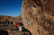 Bouldering in Hueco Tanks on 01/19/2020 with Blue Lizard Climbing and Yoga

Filename: SRM_20200119_1519170.jpg
Aperture: f/9.0
Shutter Speed: 1/500
Body: Canon EOS-1D Mark II
Lens: Canon EF 16-35mm f/2.8 L