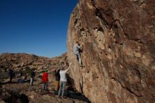 Bouldering in Hueco Tanks on 01/19/2020 with Blue Lizard Climbing and Yoga

Filename: SRM_20200119_1519520.jpg
Aperture: f/6.3
Shutter Speed: 1/500
Body: Canon EOS-1D Mark II
Lens: Canon EF 16-35mm f/2.8 L