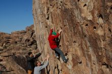 Bouldering in Hueco Tanks on 01/19/2020 with Blue Lizard Climbing and Yoga

Filename: SRM_20200119_1522370.jpg
Aperture: f/6.3
Shutter Speed: 1/500
Body: Canon EOS-1D Mark II
Lens: Canon EF 16-35mm f/2.8 L