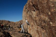 Bouldering in Hueco Tanks on 01/19/2020 with Blue Lizard Climbing and Yoga

Filename: SRM_20200119_1523060.jpg
Aperture: f/6.3
Shutter Speed: 1/500
Body: Canon EOS-1D Mark II
Lens: Canon EF 16-35mm f/2.8 L