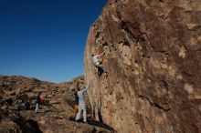 Bouldering in Hueco Tanks on 01/19/2020 with Blue Lizard Climbing and Yoga

Filename: SRM_20200119_1523180.jpg
Aperture: f/6.3
Shutter Speed: 1/500
Body: Canon EOS-1D Mark II
Lens: Canon EF 16-35mm f/2.8 L