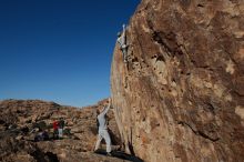 Bouldering in Hueco Tanks on 01/19/2020 with Blue Lizard Climbing and Yoga

Filename: SRM_20200119_1523410.jpg
Aperture: f/5.6
Shutter Speed: 1/500
Body: Canon EOS-1D Mark II
Lens: Canon EF 16-35mm f/2.8 L