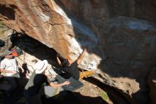 Bouldering in Hueco Tanks on 01/19/2020 with Blue Lizard Climbing and Yoga

Filename: SRM_20200119_1602300.jpg
Aperture: f/4.0
Shutter Speed: 1/500
Body: Canon EOS-1D Mark II
Lens: Canon EF 16-35mm f/2.8 L