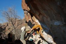 Bouldering in Hueco Tanks on 01/19/2020 with Blue Lizard Climbing and Yoga

Filename: SRM_20200119_1603030.jpg
Aperture: f/8.0
Shutter Speed: 1/640
Body: Canon EOS-1D Mark II
Lens: Canon EF 16-35mm f/2.8 L