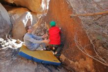 Bouldering in Hueco Tanks on 01/19/2020 with Blue Lizard Climbing and Yoga

Filename: SRM_20200119_1612460.jpg
Aperture: f/5.6
Shutter Speed: 1/320
Body: Canon EOS-1D Mark II
Lens: Canon EF 16-35mm f/2.8 L