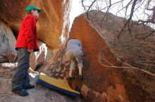 Bouldering in Hueco Tanks on 01/19/2020 with Blue Lizard Climbing and Yoga

Filename: SRM_20200119_1616260.jpg
Aperture: f/7.1
Shutter Speed: 1/320
Body: Canon EOS-1D Mark II
Lens: Canon EF 16-35mm f/2.8 L