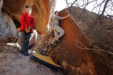 Bouldering in Hueco Tanks on 01/19/2020 with Blue Lizard Climbing and Yoga

Filename: SRM_20200119_1616370.jpg
Aperture: f/8.0
Shutter Speed: 1/320
Body: Canon EOS-1D Mark II
Lens: Canon EF 16-35mm f/2.8 L