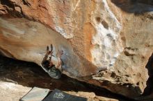 Bouldering in Hueco Tanks on 01/19/2020 with Blue Lizard Climbing and Yoga

Filename: SRM_20200119_1624360.jpg
Aperture: f/8.0
Shutter Speed: 1/250
Body: Canon EOS-1D Mark II
Lens: Canon EF 16-35mm f/2.8 L