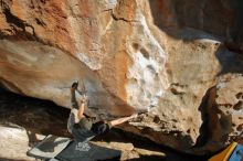 Bouldering in Hueco Tanks on 01/19/2020 with Blue Lizard Climbing and Yoga

Filename: SRM_20200119_1624460.jpg
Aperture: f/8.0
Shutter Speed: 1/250
Body: Canon EOS-1D Mark II
Lens: Canon EF 16-35mm f/2.8 L