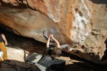 Bouldering in Hueco Tanks on 01/19/2020 with Blue Lizard Climbing and Yoga

Filename: SRM_20200119_1626460.jpg
Aperture: f/8.0
Shutter Speed: 1/250
Body: Canon EOS-1D Mark II
Lens: Canon EF 16-35mm f/2.8 L