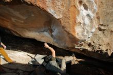 Bouldering in Hueco Tanks on 01/19/2020 with Blue Lizard Climbing and Yoga

Filename: SRM_20200119_1628500.jpg
Aperture: f/8.0
Shutter Speed: 1/250
Body: Canon EOS-1D Mark II
Lens: Canon EF 16-35mm f/2.8 L