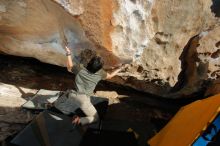 Bouldering in Hueco Tanks on 01/19/2020 with Blue Lizard Climbing and Yoga

Filename: SRM_20200119_1630360.jpg
Aperture: f/8.0
Shutter Speed: 1/250
Body: Canon EOS-1D Mark II
Lens: Canon EF 16-35mm f/2.8 L