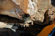 Bouldering in Hueco Tanks on 01/19/2020 with Blue Lizard Climbing and Yoga

Filename: SRM_20200119_1630410.jpg
Aperture: f/8.0
Shutter Speed: 1/250
Body: Canon EOS-1D Mark II
Lens: Canon EF 16-35mm f/2.8 L