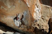 Bouldering in Hueco Tanks on 01/19/2020 with Blue Lizard Climbing and Yoga

Filename: SRM_20200119_1631290.jpg
Aperture: f/8.0
Shutter Speed: 1/250
Body: Canon EOS-1D Mark II
Lens: Canon EF 16-35mm f/2.8 L