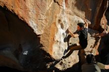 Bouldering in Hueco Tanks on 01/19/2020 with Blue Lizard Climbing and Yoga

Filename: SRM_20200119_1644000.jpg
Aperture: f/8.0
Shutter Speed: 1/250
Body: Canon EOS-1D Mark II
Lens: Canon EF 16-35mm f/2.8 L