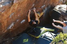 Bouldering in Hueco Tanks on 01/19/2020 with Blue Lizard Climbing and Yoga

Filename: SRM_20200119_1717400.jpg
Aperture: f/4.5
Shutter Speed: 1/320
Body: Canon EOS-1D Mark II
Lens: Canon EF 50mm f/1.8 II