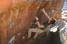 Bouldering in Hueco Tanks on 01/19/2020 with Blue Lizard Climbing and Yoga

Filename: SRM_20200119_1722160.jpg
Aperture: f/4.0
Shutter Speed: 1/320
Body: Canon EOS-1D Mark II
Lens: Canon EF 50mm f/1.8 II