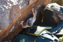 Bouldering in Hueco Tanks on 01/19/2020 with Blue Lizard Climbing and Yoga

Filename: SRM_20200119_1728520.jpg
Aperture: f/4.0
Shutter Speed: 1/320
Body: Canon EOS-1D Mark II
Lens: Canon EF 50mm f/1.8 II