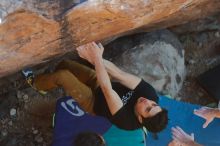 Bouldering in Hueco Tanks on 01/19/2020 with Blue Lizard Climbing and Yoga

Filename: SRM_20200119_1730060.jpg
Aperture: f/4.0
Shutter Speed: 1/320
Body: Canon EOS-1D Mark II
Lens: Canon EF 50mm f/1.8 II