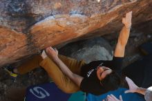 Bouldering in Hueco Tanks on 01/19/2020 with Blue Lizard Climbing and Yoga

Filename: SRM_20200119_1730120.jpg
Aperture: f/4.5
Shutter Speed: 1/320
Body: Canon EOS-1D Mark II
Lens: Canon EF 50mm f/1.8 II