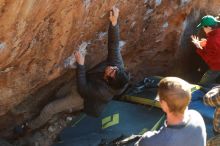 Bouldering in Hueco Tanks on 01/19/2020 with Blue Lizard Climbing and Yoga

Filename: SRM_20200119_1738130.jpg
Aperture: f/3.2
Shutter Speed: 1/320
Body: Canon EOS-1D Mark II
Lens: Canon EF 50mm f/1.8 II