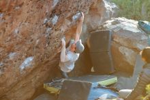 Bouldering in Hueco Tanks on 01/19/2020 with Blue Lizard Climbing and Yoga

Filename: SRM_20200119_1814340.jpg
Aperture: f/2.2
Shutter Speed: 1/320
Body: Canon EOS-1D Mark II
Lens: Canon EF 50mm f/1.8 II