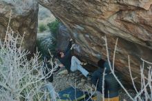 Bouldering in Hueco Tanks on 01/19/2020 with Blue Lizard Climbing and Yoga

Filename: SRM_20200119_1826490.jpg
Aperture: f/4.0
Shutter Speed: 1/250
Body: Canon EOS-1D Mark II
Lens: Canon EF 50mm f/1.8 II