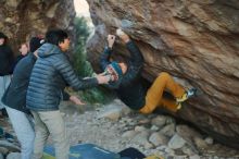 Bouldering in Hueco Tanks on 01/19/2020 with Blue Lizard Climbing and Yoga

Filename: SRM_20200119_1834370.jpg
Aperture: f/2.5
Shutter Speed: 1/250
Body: Canon EOS-1D Mark II
Lens: Canon EF 50mm f/1.8 II