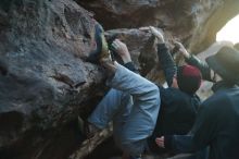 Bouldering in Hueco Tanks on 01/19/2020 with Blue Lizard Climbing and Yoga

Filename: SRM_20200119_1835580.jpg
Aperture: f/2.2
Shutter Speed: 1/250
Body: Canon EOS-1D Mark II
Lens: Canon EF 50mm f/1.8 II