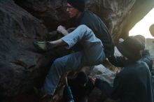 Bouldering in Hueco Tanks on 01/19/2020 with Blue Lizard Climbing and Yoga

Filename: SRM_20200119_1836050.jpg
Aperture: f/2.8
Shutter Speed: 1/250
Body: Canon EOS-1D Mark II
Lens: Canon EF 50mm f/1.8 II