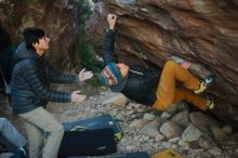 Bouldering in Hueco Tanks on 01/19/2020 with Blue Lizard Climbing and Yoga

Filename: SRM_20200119_1840530.jpg
Aperture: f/1.8
Shutter Speed: 1/250
Body: Canon EOS-1D Mark II
Lens: Canon EF 50mm f/1.8 II