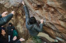 Bouldering in Hueco Tanks on 01/19/2020 with Blue Lizard Climbing and Yoga

Filename: SRM_20200119_1841380.jpg
Aperture: f/1.8
Shutter Speed: 1/125
Body: Canon EOS-1D Mark II
Lens: Canon EF 50mm f/1.8 II