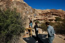 Bouldering in Hueco Tanks on 01/26/2020 with Blue Lizard Climbing and Yoga

Filename: SRM_20200126_1047110.jpg
Aperture: f/8.0
Shutter Speed: 1/400
Body: Canon EOS-1D Mark II
Lens: Canon EF 16-35mm f/2.8 L