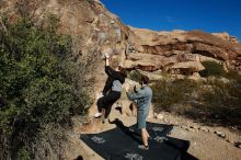 Bouldering in Hueco Tanks on 01/26/2020 with Blue Lizard Climbing and Yoga

Filename: SRM_20200126_1049130.jpg
Aperture: f/8.0
Shutter Speed: 1/400
Body: Canon EOS-1D Mark II
Lens: Canon EF 16-35mm f/2.8 L