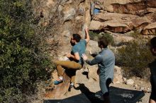 Bouldering in Hueco Tanks on 01/26/2020 with Blue Lizard Climbing and Yoga

Filename: SRM_20200126_1056350.jpg
Aperture: f/8.0
Shutter Speed: 1/400
Body: Canon EOS-1D Mark II
Lens: Canon EF 16-35mm f/2.8 L