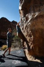 Bouldering in Hueco Tanks on 01/26/2020 with Blue Lizard Climbing and Yoga

Filename: SRM_20200126_1102580.jpg
Aperture: f/6.3
Shutter Speed: 1/400
Body: Canon EOS-1D Mark II
Lens: Canon EF 16-35mm f/2.8 L