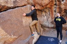 Bouldering in Hueco Tanks on 01/26/2020 with Blue Lizard Climbing and Yoga

Filename: SRM_20200126_1113390.jpg
Aperture: f/4.0
Shutter Speed: 1/200
Body: Canon EOS-1D Mark II
Lens: Canon EF 16-35mm f/2.8 L