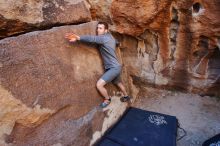 Bouldering in Hueco Tanks on 01/26/2020 with Blue Lizard Climbing and Yoga

Filename: SRM_20200126_1116040.jpg
Aperture: f/5.0
Shutter Speed: 1/200
Body: Canon EOS-1D Mark II
Lens: Canon EF 16-35mm f/2.8 L