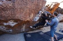 Bouldering in Hueco Tanks on 01/26/2020 with Blue Lizard Climbing and Yoga

Filename: SRM_20200126_1117480.jpg
Aperture: f/5.6
Shutter Speed: 1/200
Body: Canon EOS-1D Mark II
Lens: Canon EF 16-35mm f/2.8 L